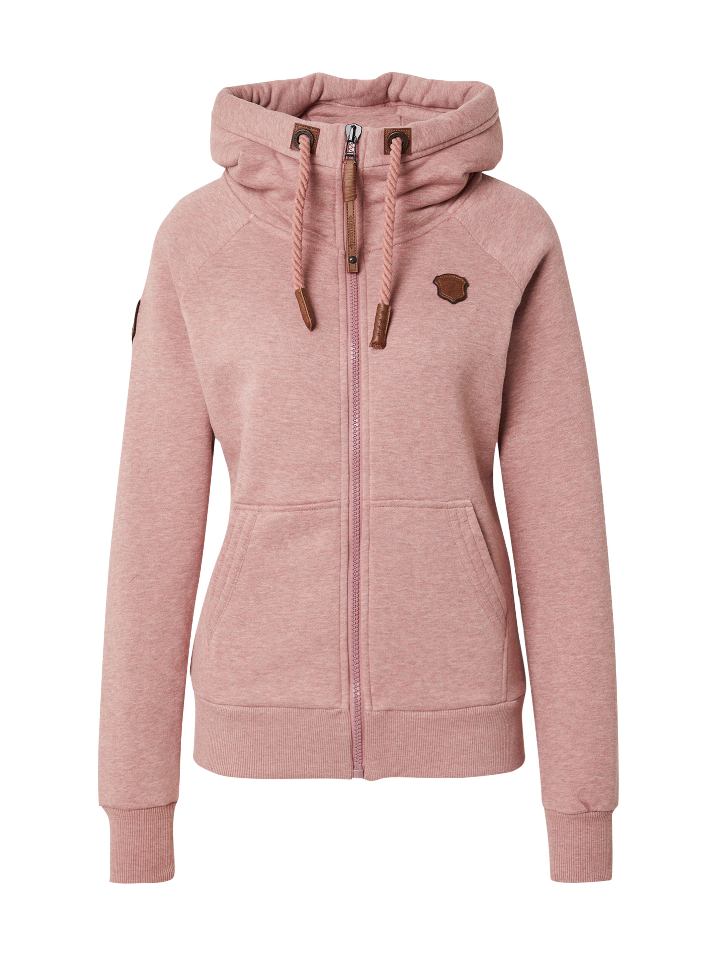 Giacca di felpa di naketano in rosa: frontale