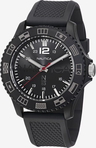 NAUTICA Analoog horloge 'WAVEMAKERS' in Zwart: voorkant