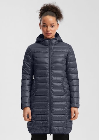 QS Winter Coat in Blue: front