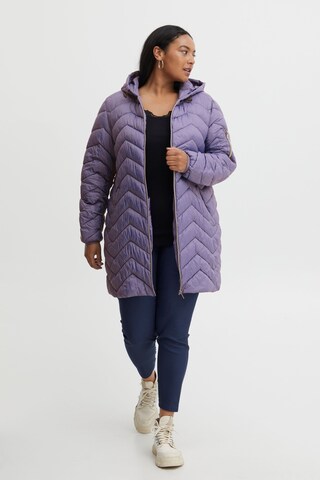 Cappotto invernale di Fransa Curve in lilla