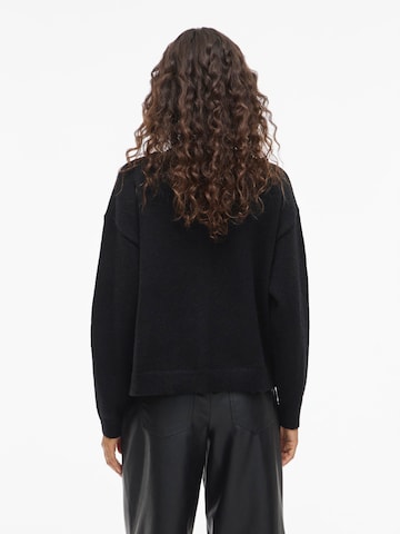VILA Knit Cardigan 'VIBRIANNA' in Black