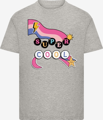 F4NT4STIC Shirt 'Super Coole Fun Perlen' in Grey: front