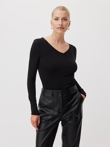 LeGer by Lena Gercke Shirt body 'Line' in Zwart: voorkant
