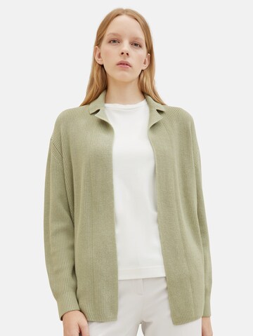 TOM TAILOR Knit Cardigan in Green