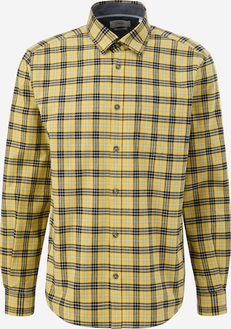 s.Oliver Button Up Shirt in Yellow: front