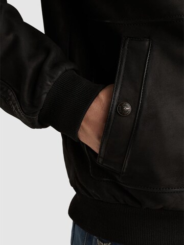 PME Legend Övergångsjacka 'Summer Hudson leather jacket' i svart