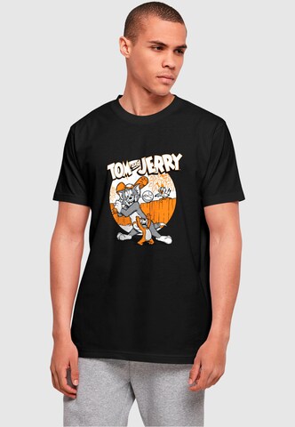 T-Shirt 'Tom and Jerry - Baseball' ABSOLUTE CULT en noir : devant