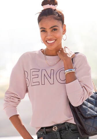 BENCH Sweatshirt 'L.A.' in Roze: voorkant
