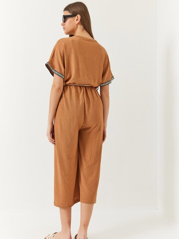 bēšs Bianco Lucci Kombinezons