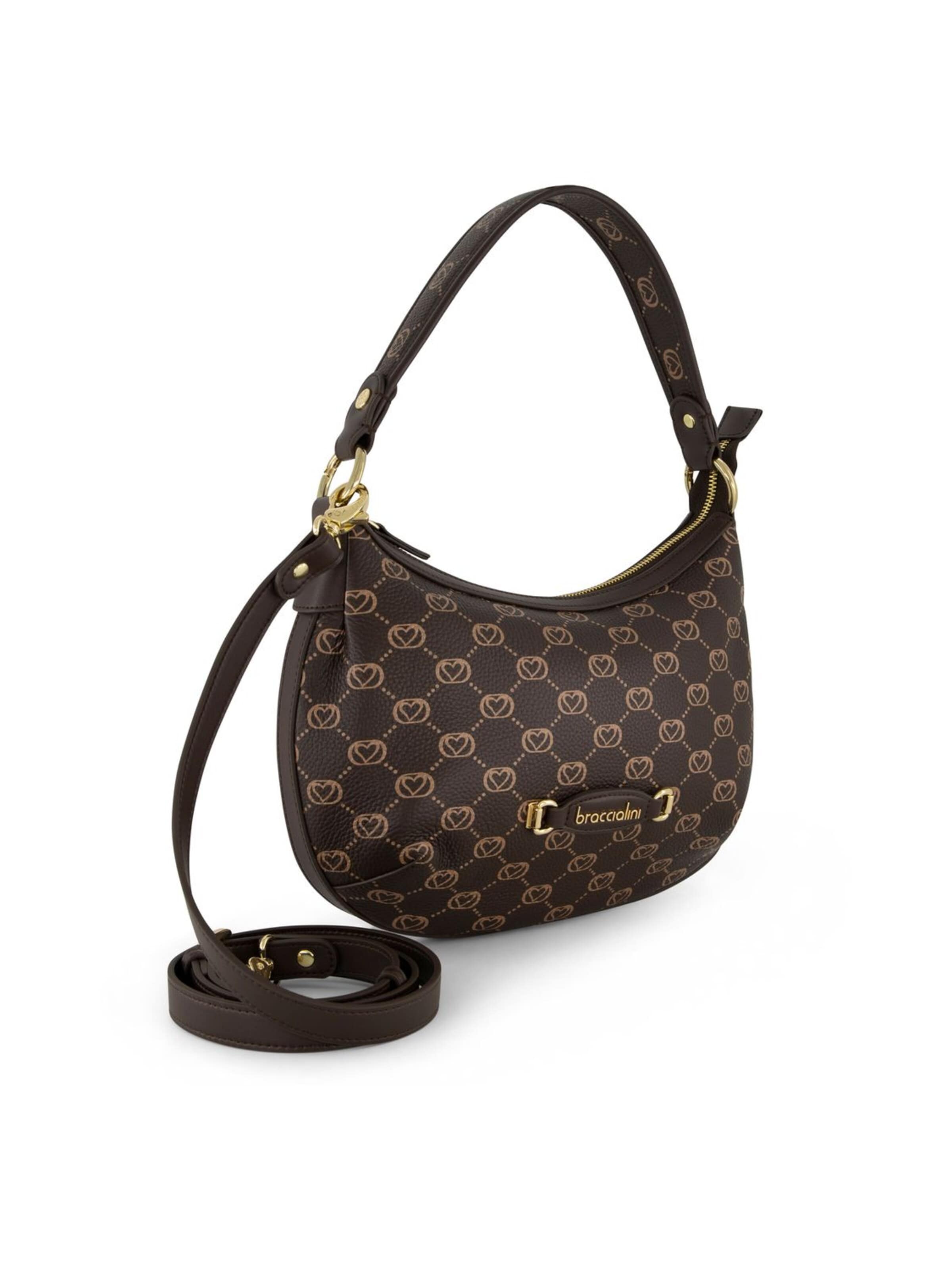 Braccialini - Bolso de hombro 'Monogram' en marrón