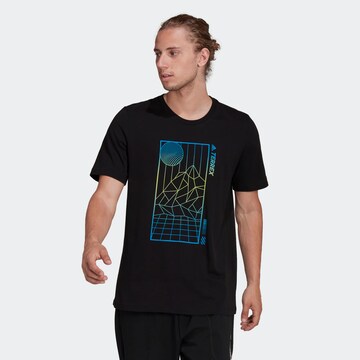 ADIDAS TERREX Funktionsshirt in Schwarz: predná strana