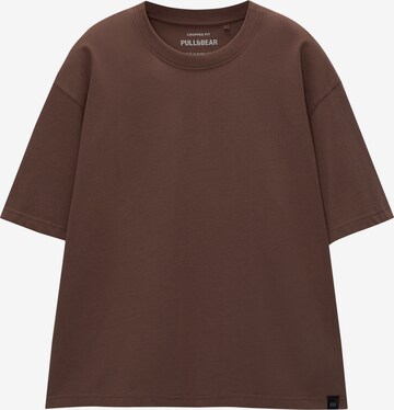 Pull&Bear Shirt in Bruin: voorkant