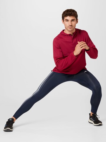 ADIDAS PERFORMANCE Skinny Workout Pants 'Techfit 3-Stripes Long' in Blue