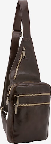 Borsa a tracolla di Viola Castellani in marrone: frontale