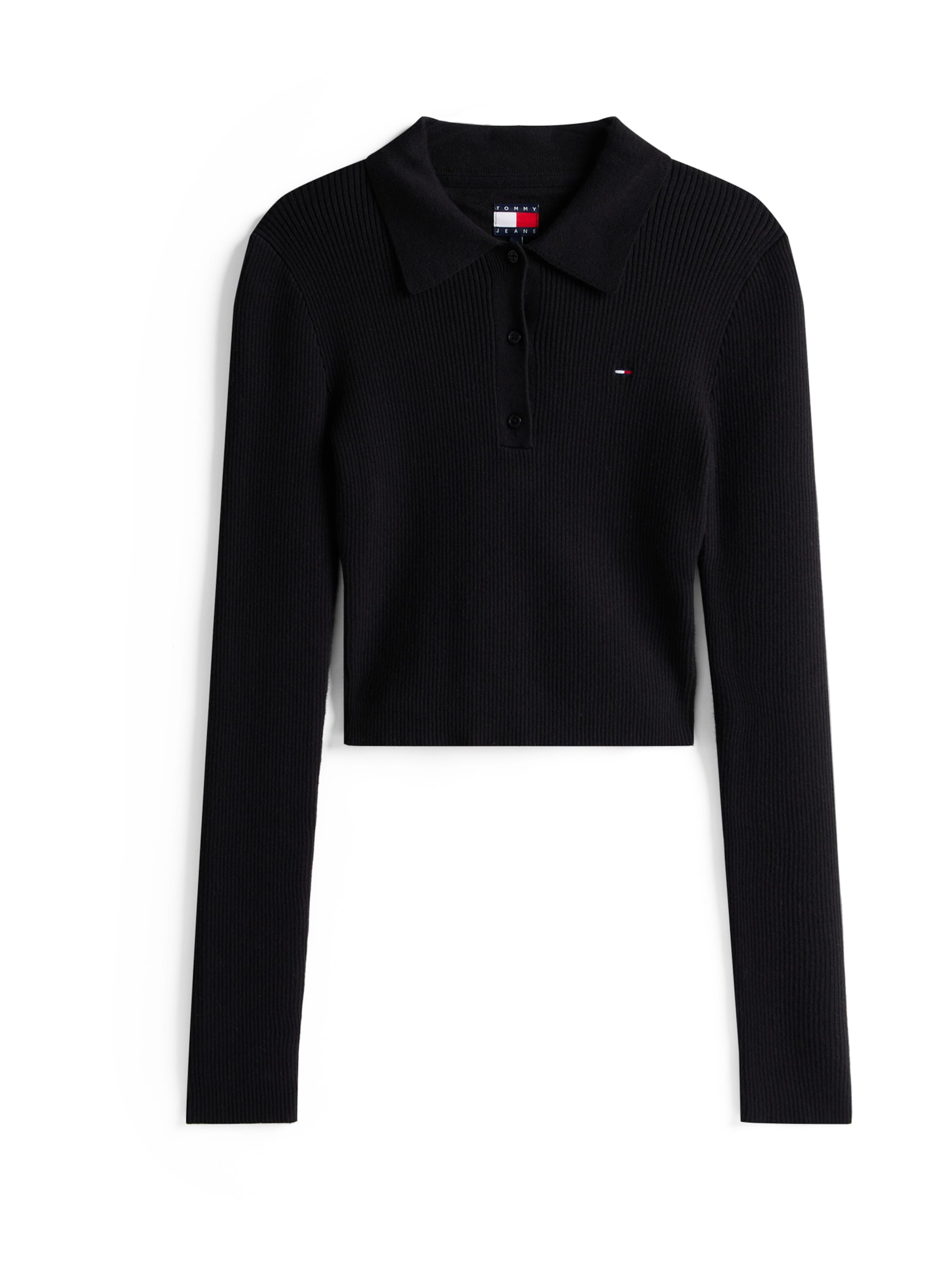 Tommy Jeans Pullover 'Essential' in Schwarz: Vorderseite