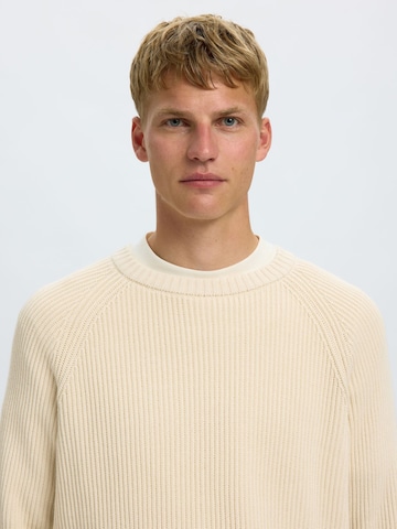 SELECTED - Jersey 'SLMBRAUN' en beige