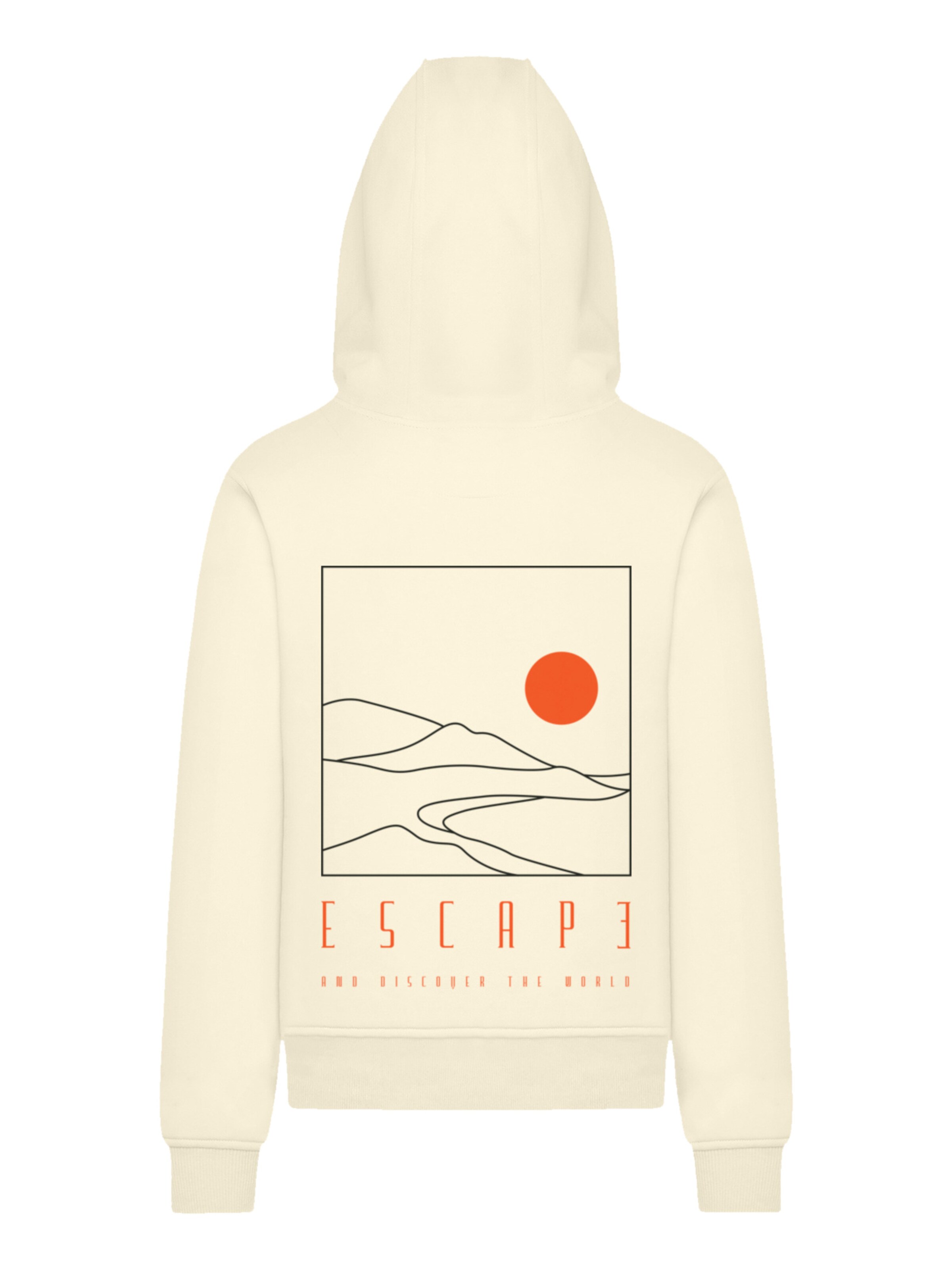 Sweat-shirt 'Escape Discover the World Landscape' F4NT4STIC en beige