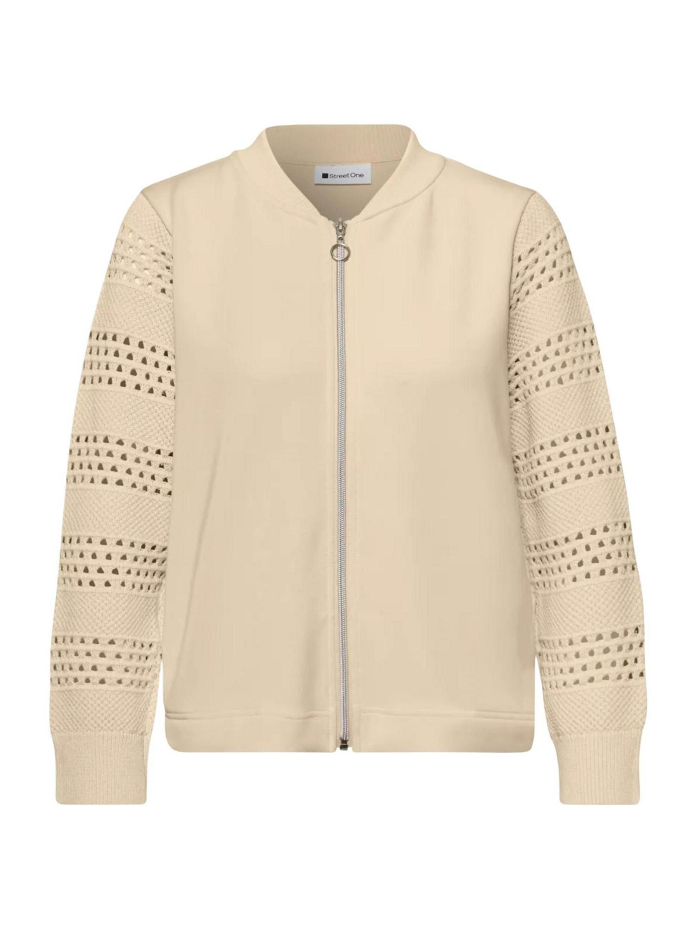 Giacca di felpa 'silk look jacket 324795' di STREET ONE in beige