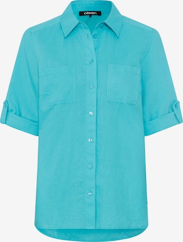 Olsen Bluse in Blau: Vorderseite