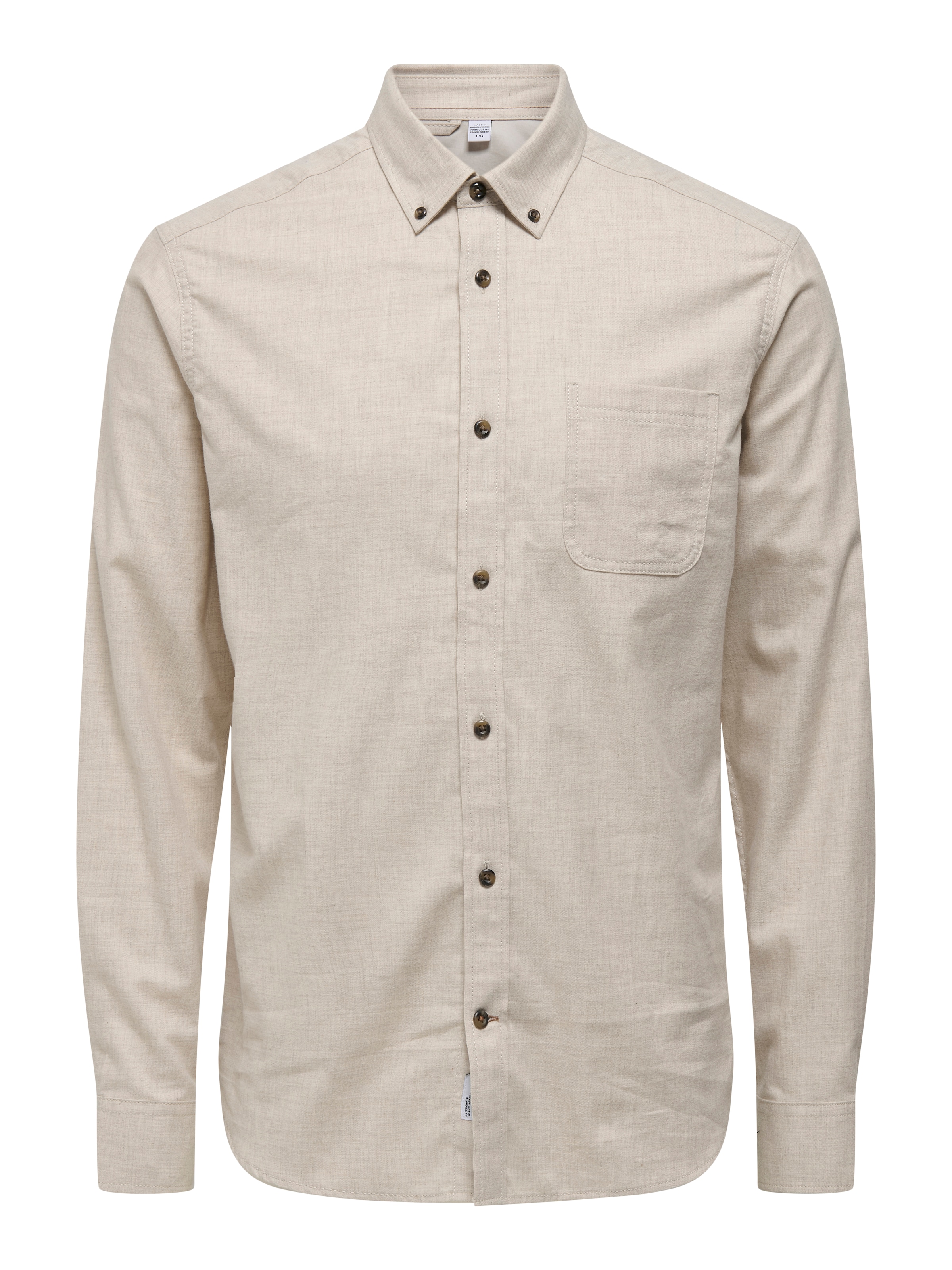 Only & Sons Средняя посадка Рубашка 'ONSRoad' в Серый: спереди