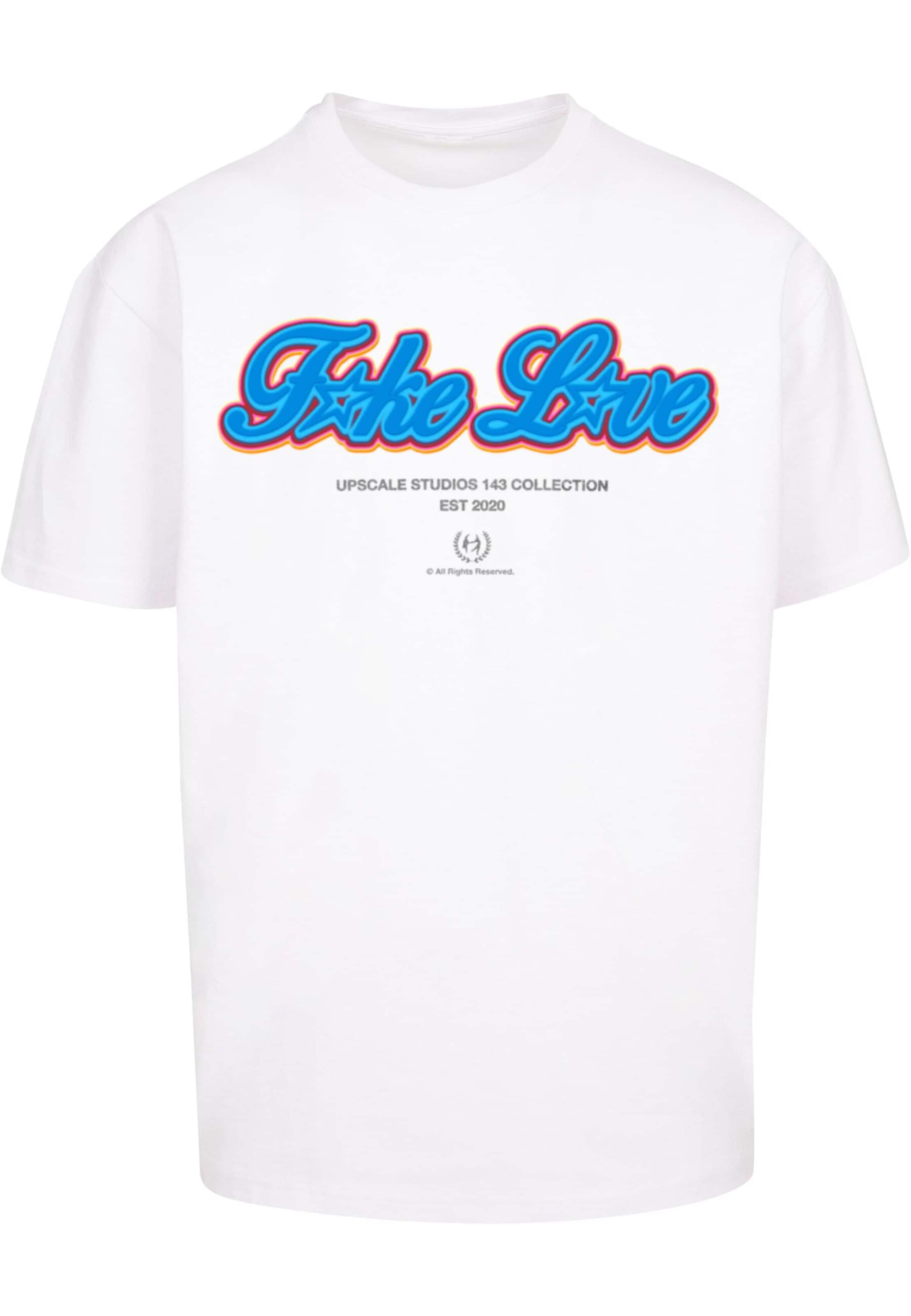 Tricou 'F*ke L*ve' de la MT Upscale pe alb: față