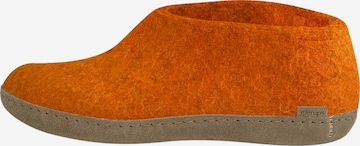 Glerups Slipper 'Ledersohle' in Orange: front