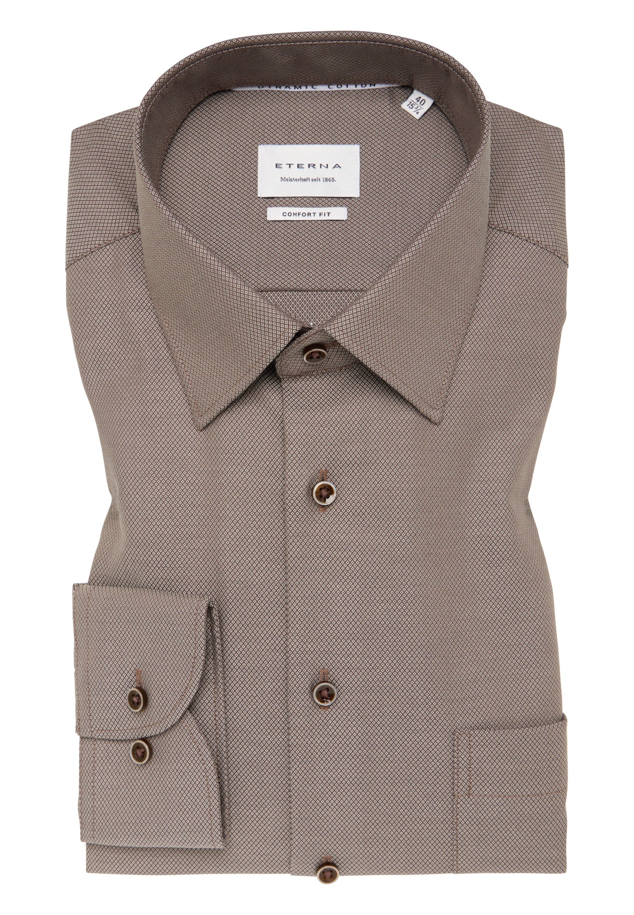 ETERNA Comfort fit Zakelijk overhemd in Bruin