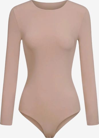 cfab Body 'Crew Neck Longsleeve Bodysuit' in Pink: Vorderseite