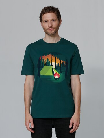 Watapparel Shirt ' Zelten ' in Groen: voorkant