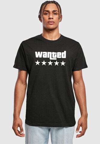 T-Shirt 'Wanted' Merchcode en noir : devant