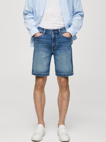 MANGO MAN Regular Shorts 'Bermuda' in Blau: predná strana