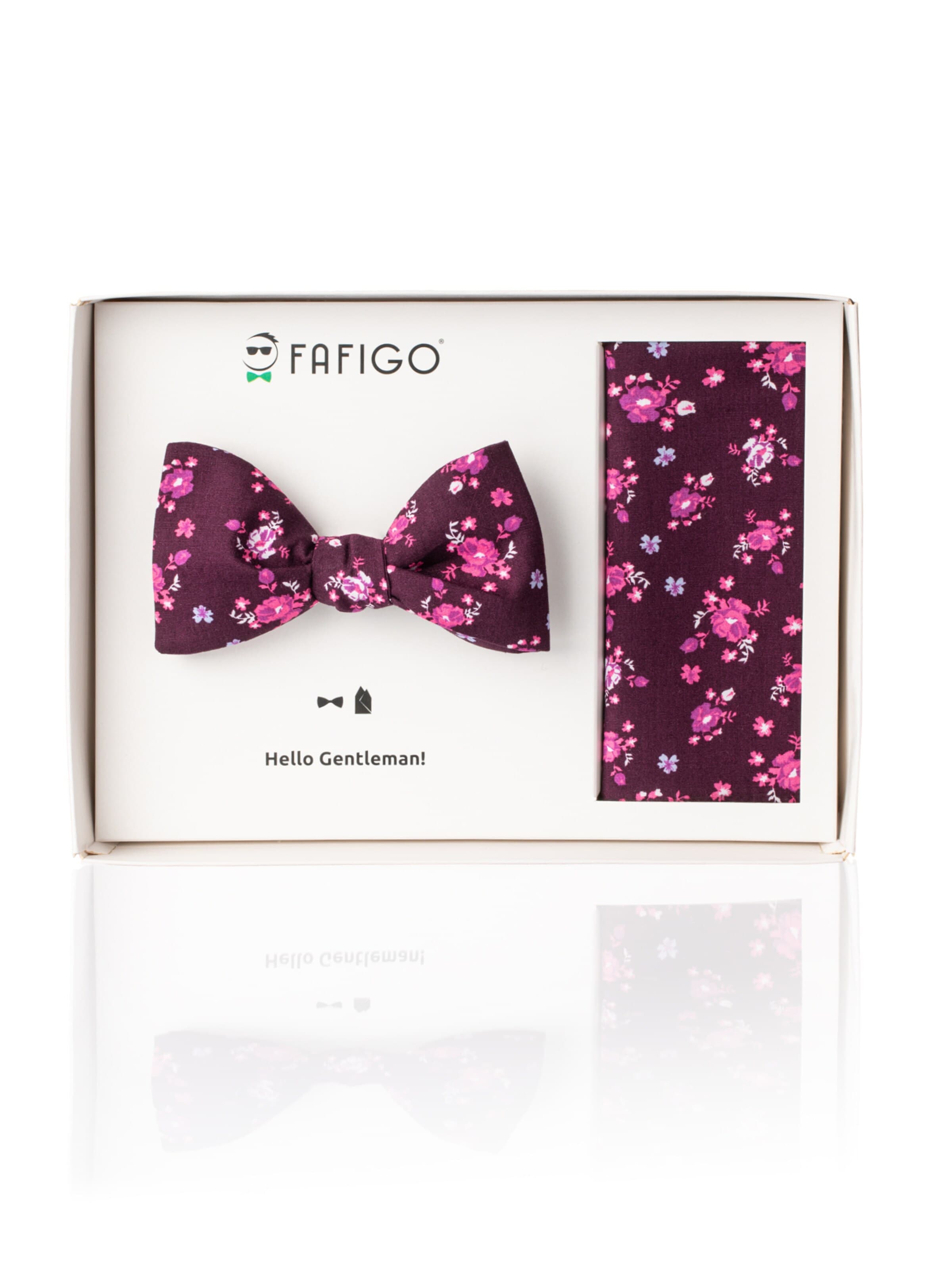 FAFIGO Bow Tie 'Set Giuseppe' in Purple: front