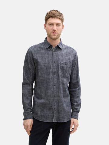TOM TAILOR Regular fit Button Up Shirt in Blue: front