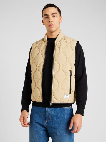 HUGO Blue Bodywarmer 'Bohotino' in Beige: voorkant