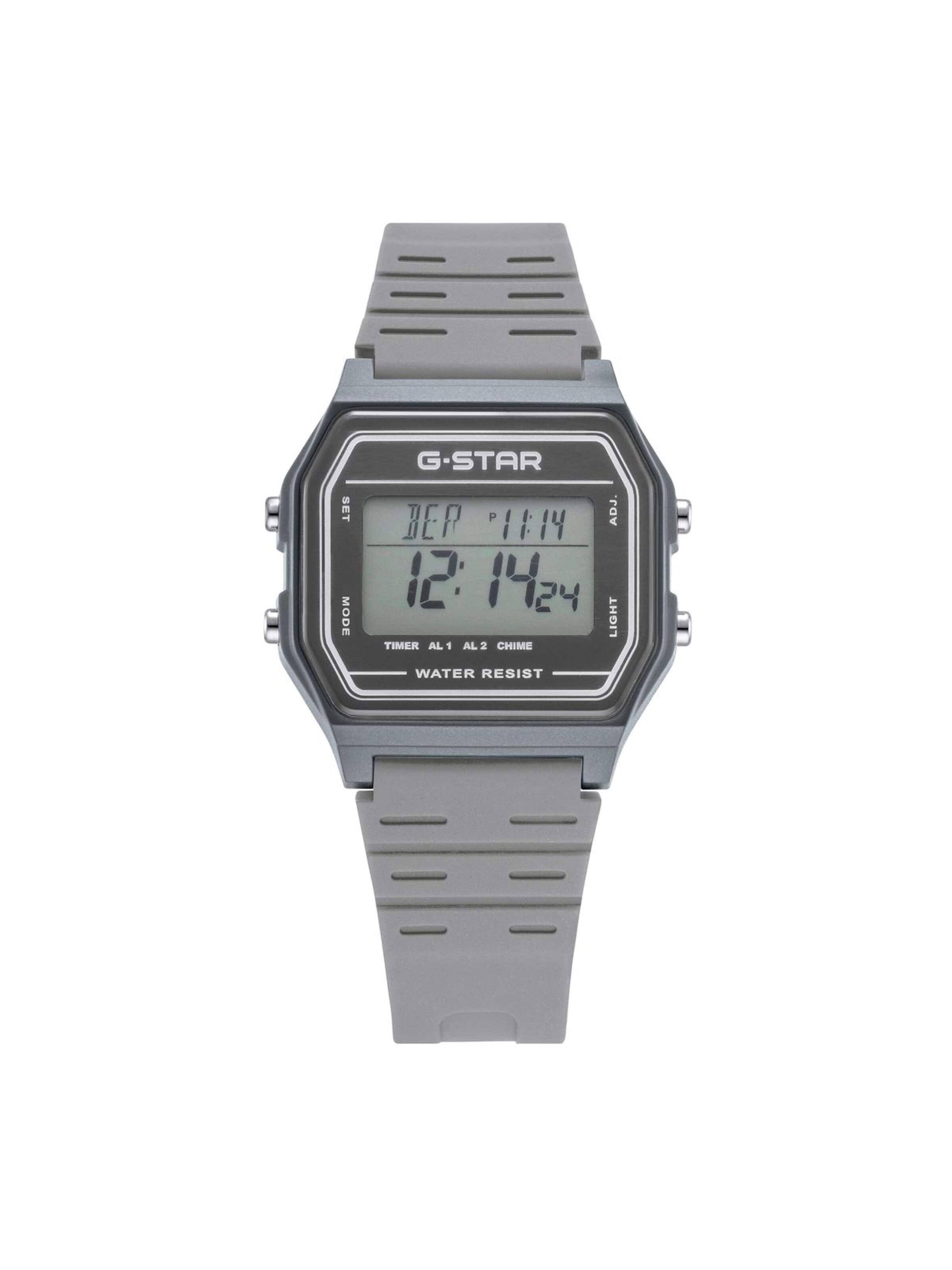 G-STAR Digitaluhr 'Electronic watch Gridline'‌‌‌ in Grau: Vorderseite