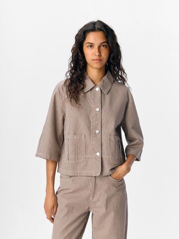 Veste mi-saison OBJECT en marron : devant