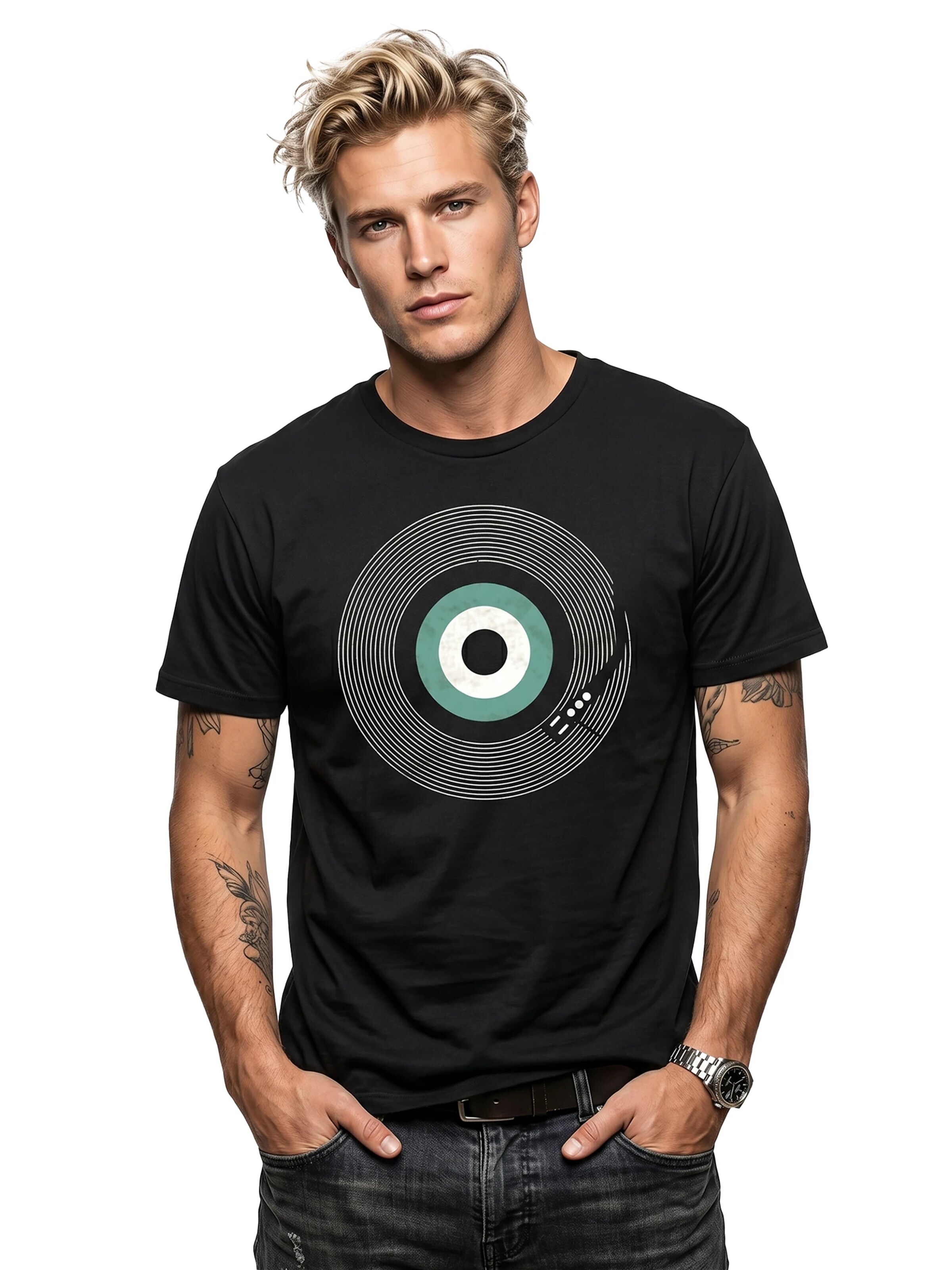 MAKAYA Shirt 'Final Track' in Black