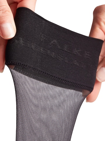 FALKE Knee High Socks 'Seidenglatt' in Black