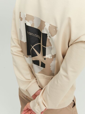 JACK & JONES Sweatshirt 'Filo' in Beige