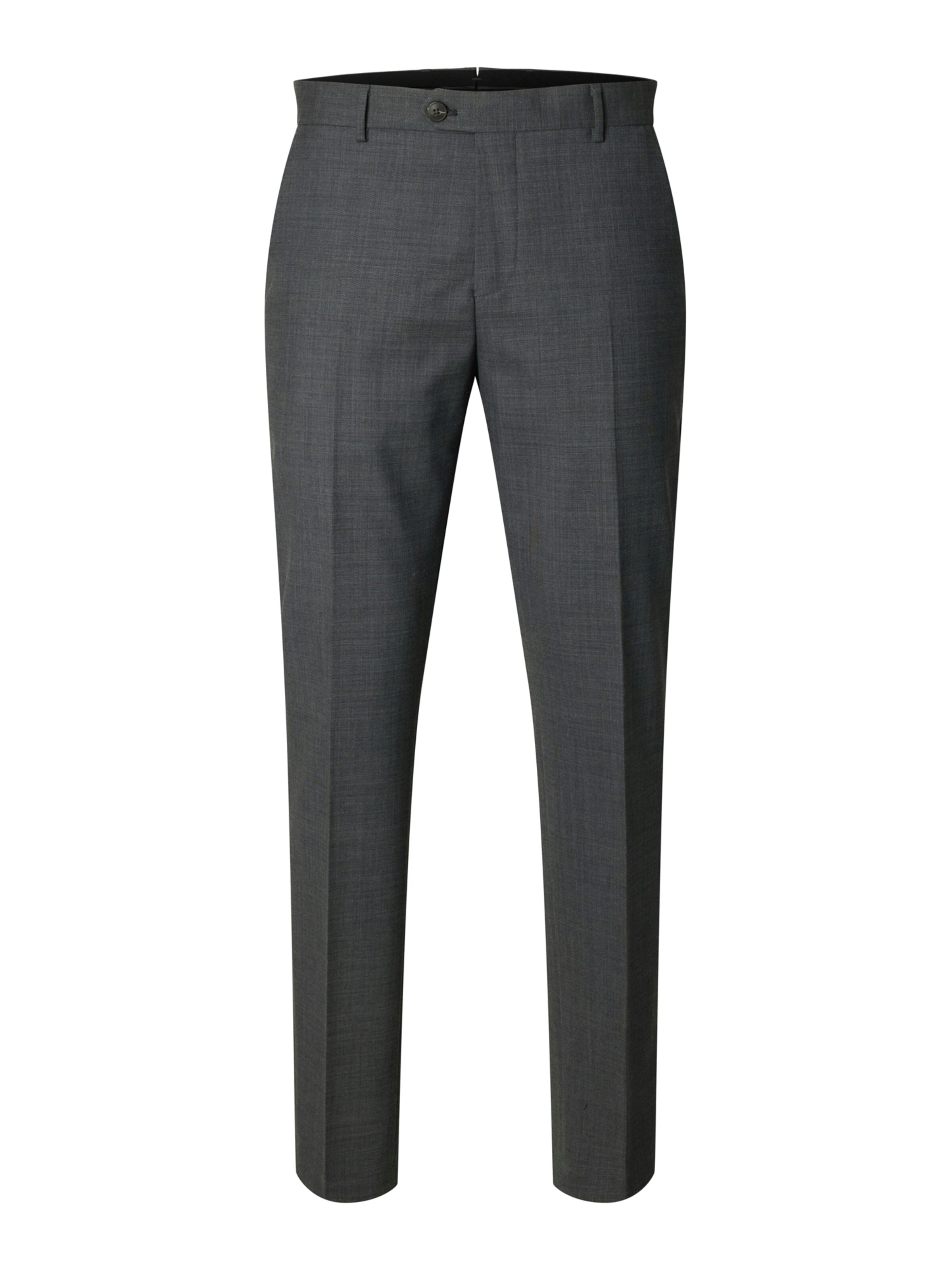 SELECTED Trousers with creases 'SLH-THEO' in Grey: front