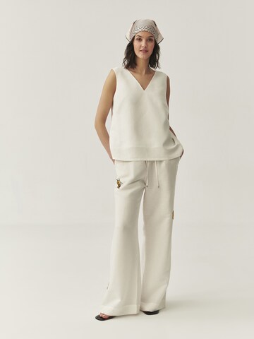 Wide Leg Pantalon TATUUM en blanc