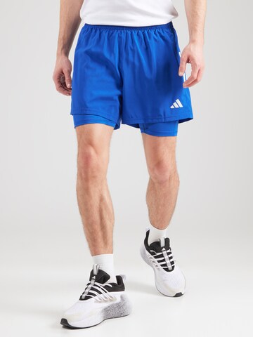 ADIDAS PERFORMANCE Regular Sports trousers 'Own The Run' in Blue: front