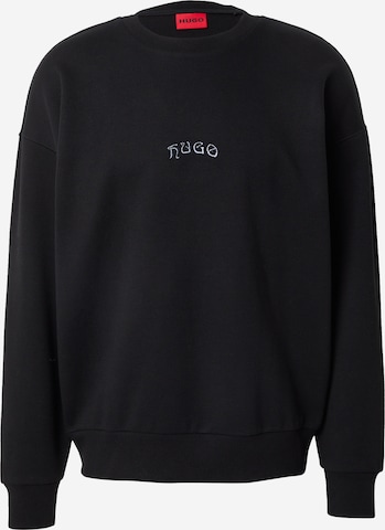HUGOSweater majica 'Dadsino' - crna boja: prednji dio