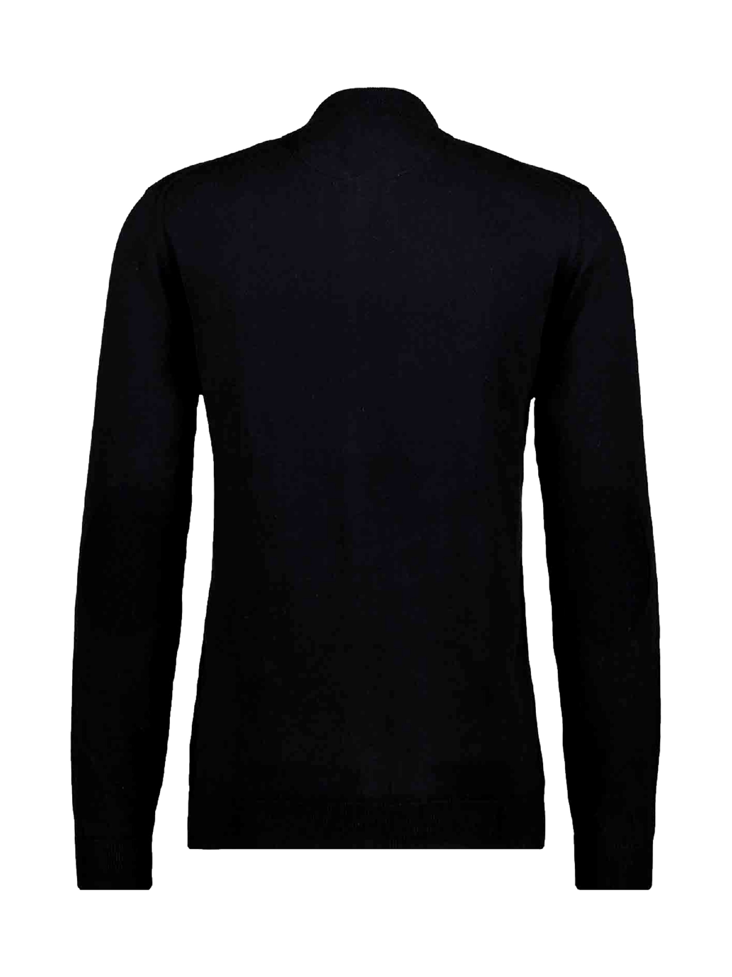 Ragman Gebreid vest 'Baseball' in Zwart