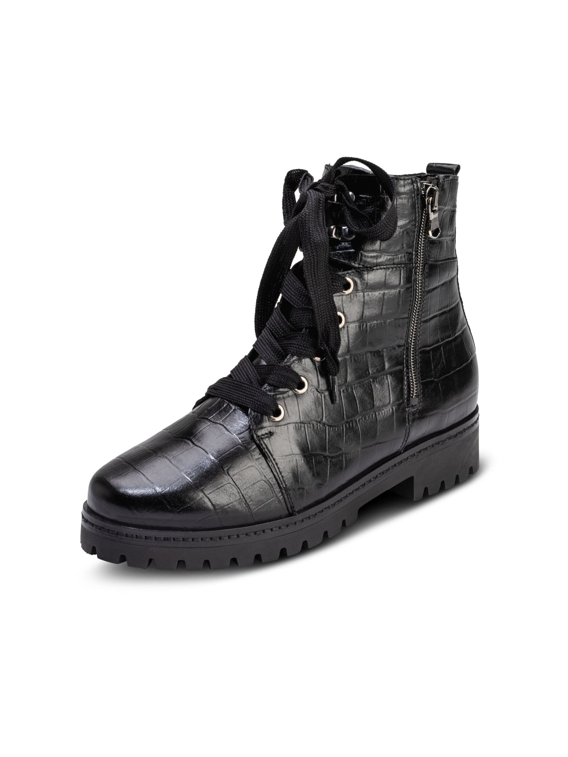 VITAFORM Schnürstiefelette in Schwarz: Vorderseite