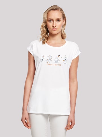 F4NT4STIC Shirt 'Disney Frozen 2 Olaf Shape-Shifter' in Wit: voorkant