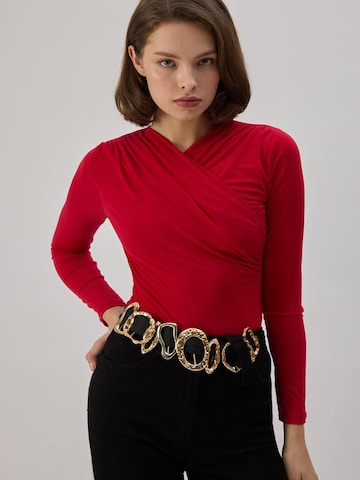Body 'Draped Bodysuit' Touché Privé en rouge