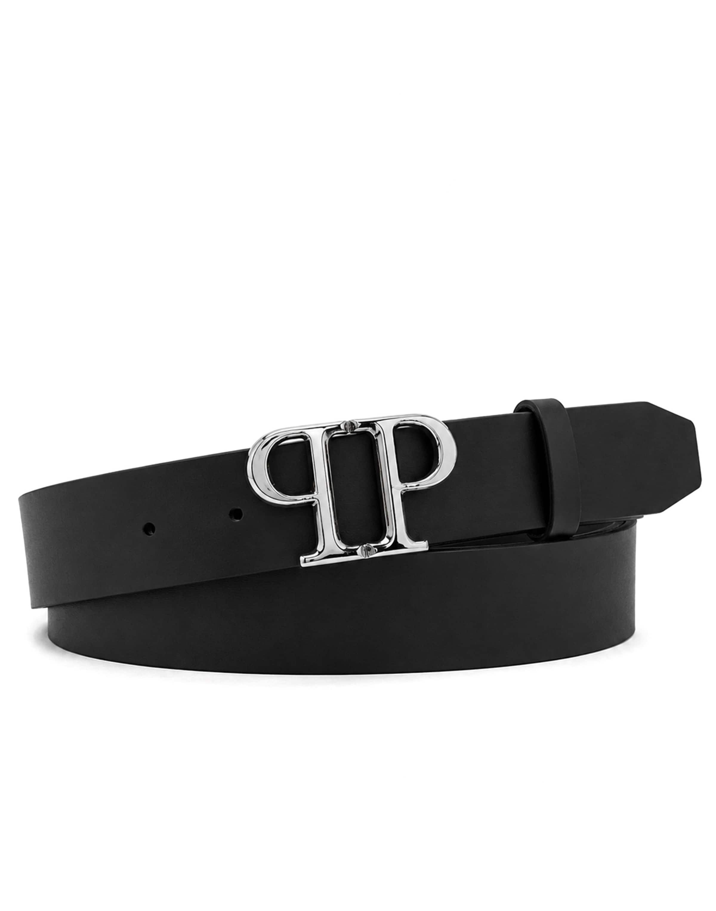 Philipp Plein - Cinturón ' ' en negro: frente