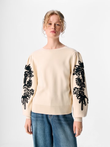 OBJECT Pullover 'OBJJOANA' i beige: forside