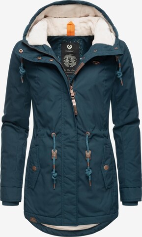 Ragwear Winter Jacket 'Monadis' in Blue: front